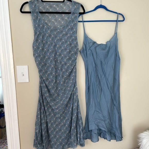 Medium M Max Studio Special Edition blue silk lined tank dress - Picture 2 of 12